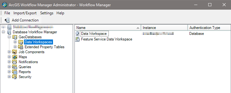 Workflow Manager with the newly added data workspaces