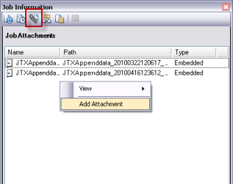Job Information - Job Attachments