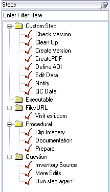 Workflow steps