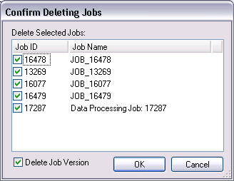 Confirm Deleting Jobs