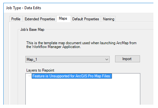 Job Type - Data Edits dialog box