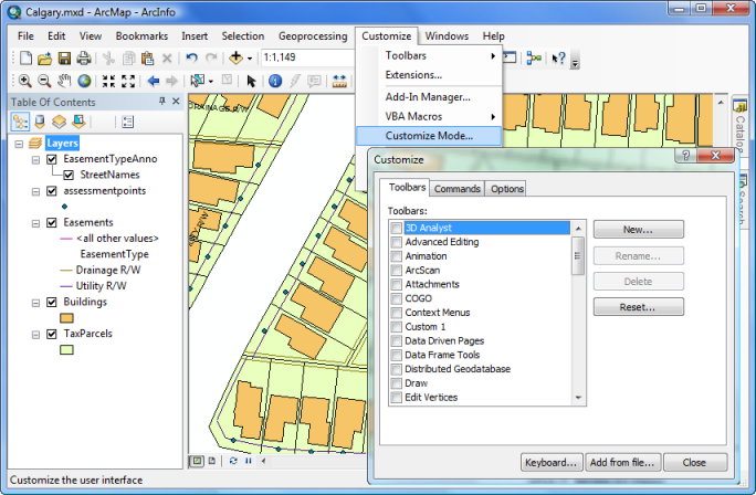 About Configuring The User Interface—Arcmap | Documentation