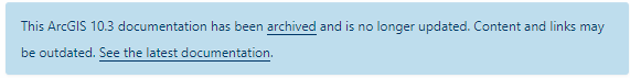 Example of the archive message for 10.3 help