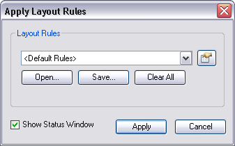 Apply Layout Rules dialog box Apply Layout Rules dialog box
