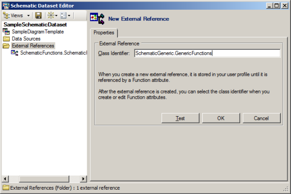 New external reference - Setting the Class Identifier parameter New external reference - Setting the Class Identifier parameter