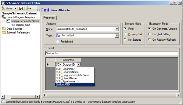 Sample Formatted attribute - Selecting the formatted attribute parameters Sample Formatted attribute - Selecting the formatted attribute parameters