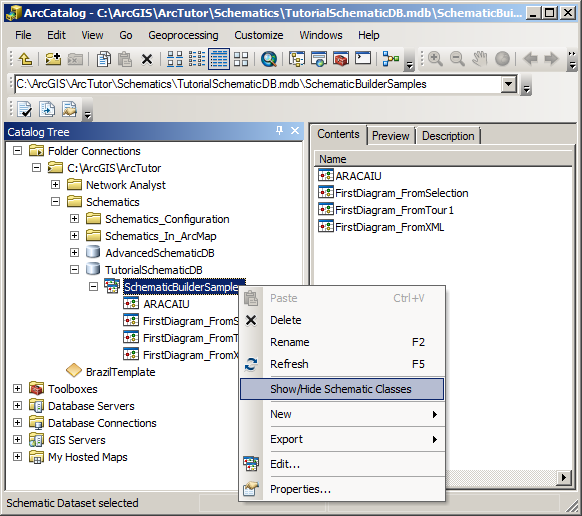 Show/Hide Schematic Classes menu Show/Hide Schematic Classes menu