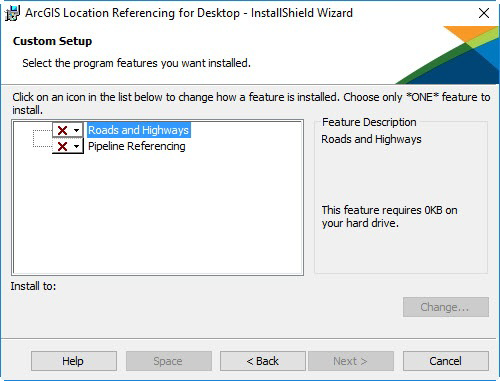 Custom Setup dialog box