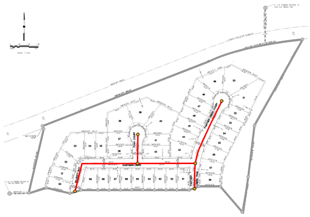 Creating the road right of way boundaries from road centerlines