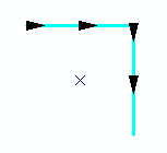 Lines with opposite directions, but the selection is being treated as a single line.