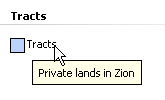 The description for the Tracts template in the Create Features window.