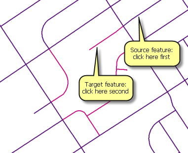Source and target features