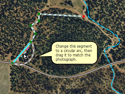 Dragging the curve segment