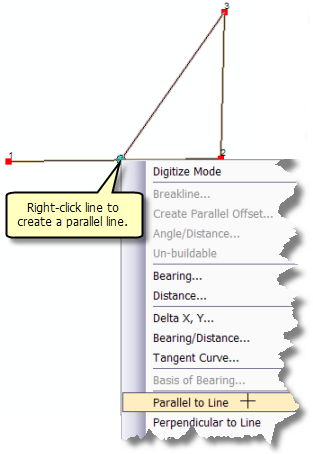 Parallel to line