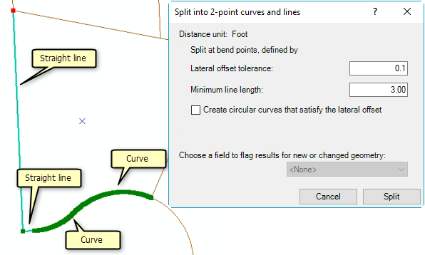 Detect curves and lines