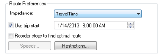 Route Preferences settings