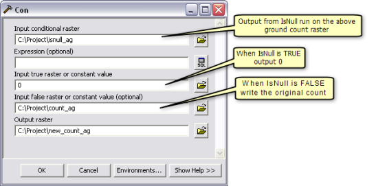 Con geoprocessing tool