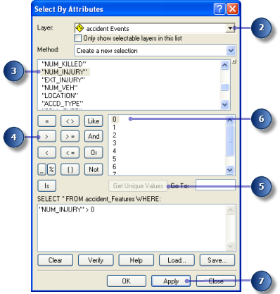 Select By Attributes dialog box