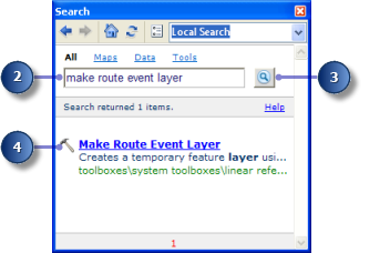 Search for make route event layer geoprocessing tool