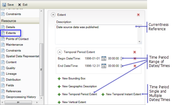 Describe how recent the item's spatial data is