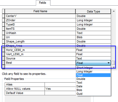 Add fields to the template mosaic dataset