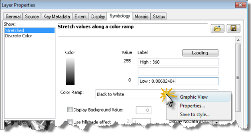 Changing color ramp for aspect