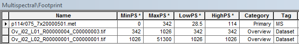 Attribute table