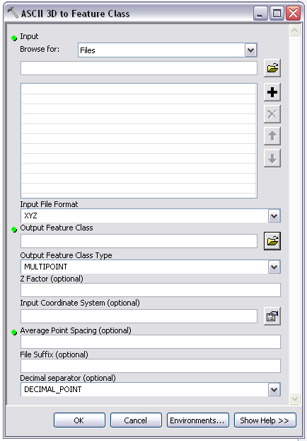 ASCII 3D To Feature Class Geoprocessing Tool