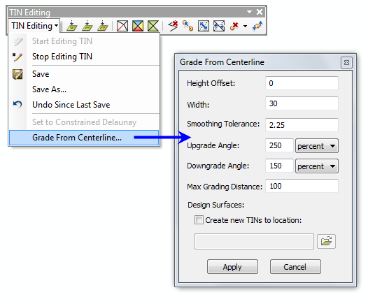 Grade Features interactive tool