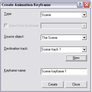 Create Keyframe dialog box