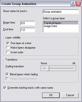 Create Group Animation dialog box