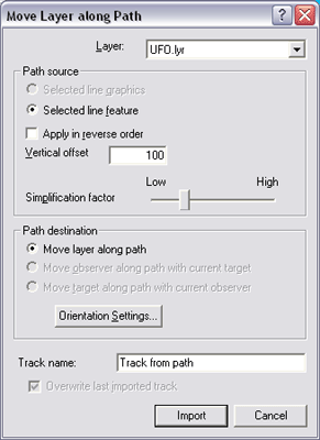 Move Layer Along Path dialog box