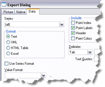 Export Dialog box