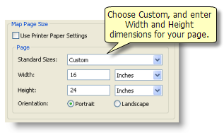 Setting a custom page size for your layout