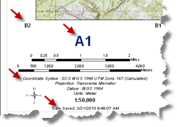 Dynamic text example for sample map book