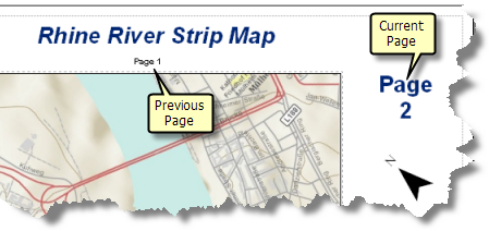 Example of dynamic text for a strip map
