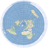 An example of the Azimuthal equidistant map projection