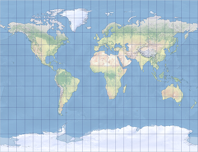 stereographic projection map