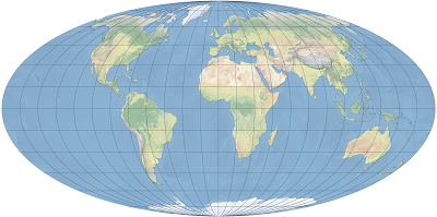 An example of the Mollweide projection