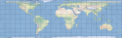 An example of the cylindrical equal area projection