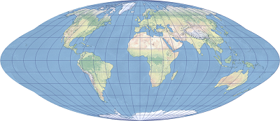 An example of the Goode homolosine projection