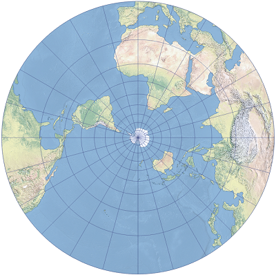 stereographic projection map