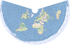 An example of the equidistant conic map projection