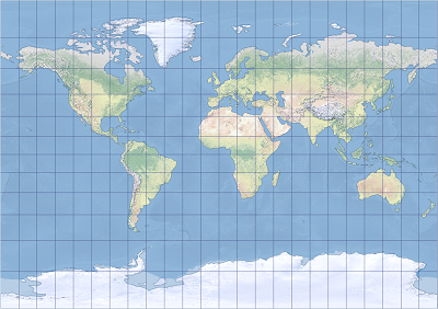 An example of the Tobler cylindrical I projection