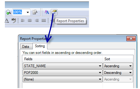 Updating the sort order in your report