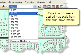Setting the map scale of your data frame