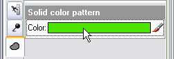 A paintbrush icon appears to the right of the Color box to indicate that this property has an override.