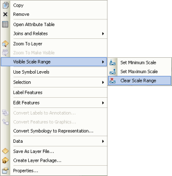 Clearing the scale-dependent display for a layer