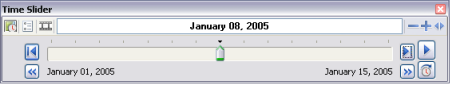 The Time Slider tool in ArcMap