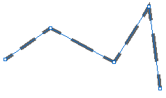 Dashed line with representation control points